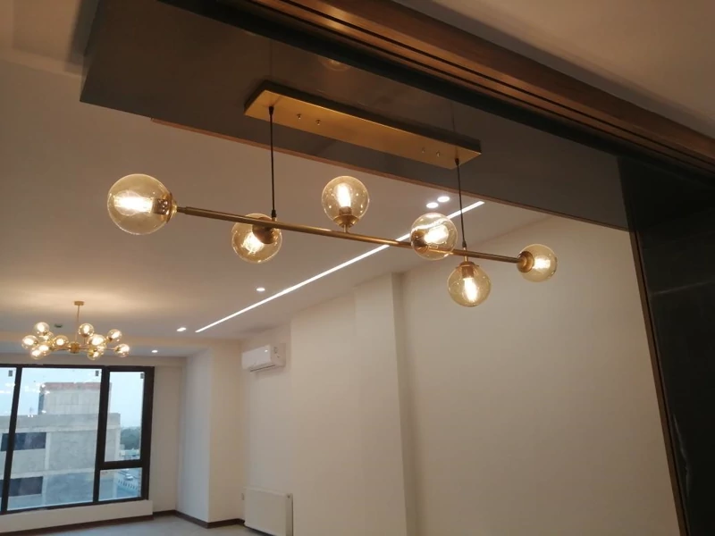 لوستر کانتری حبابی  مدرن فلزی
